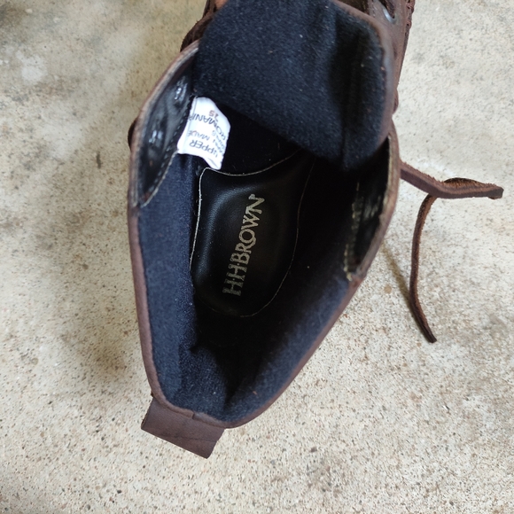 *SOLD* Vintage Deadstock HH Brown Leather Moc Toe Boots Sz 7 - Picture 7 of 7